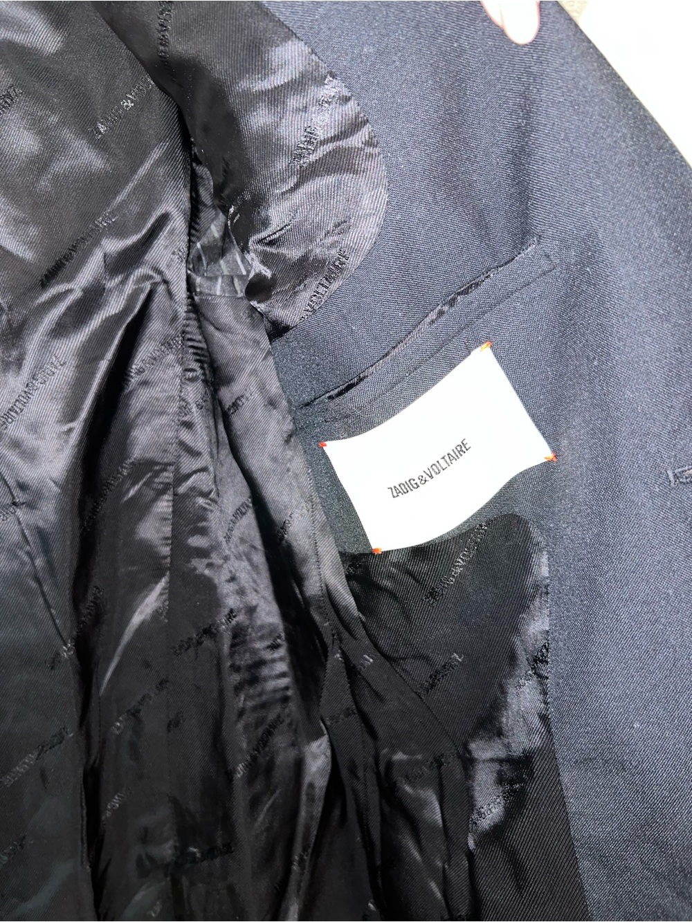 Zadig & Voltaire Black Wool Blend Tailored Blazer Size 44 Men’s XS Two Button - Picture 6 of 13